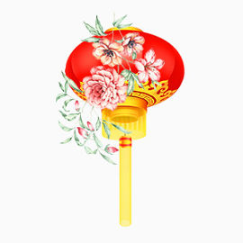 节日灯笼花朵