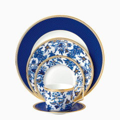 蓝色餐具套装