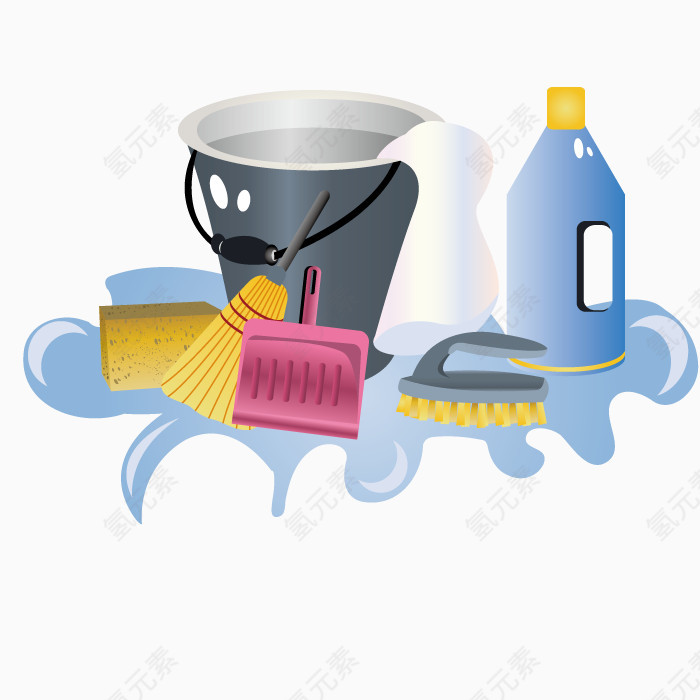 矢量艺术卫生清理