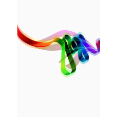 绚丽彩色渐变发光彩带