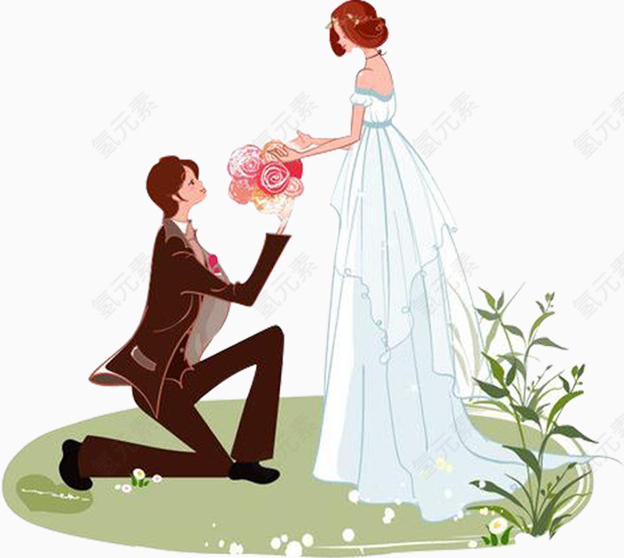 卡通情人节求婚