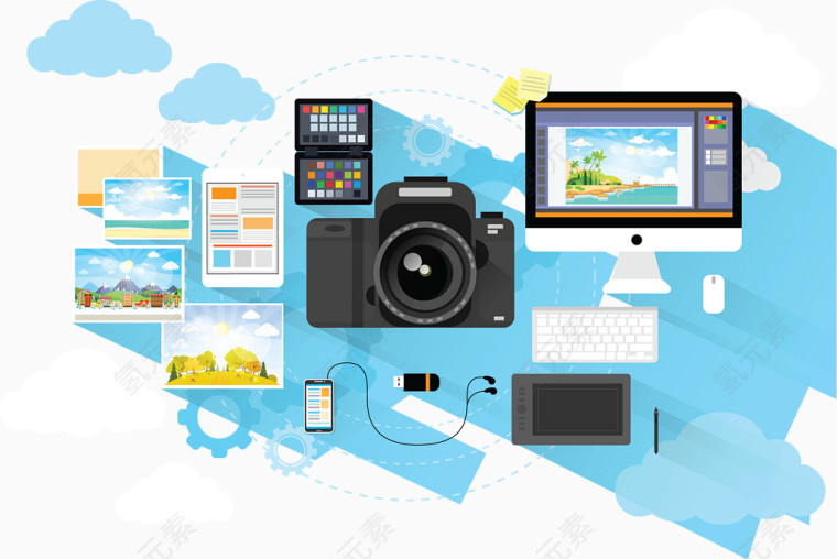 照片美化过程图.