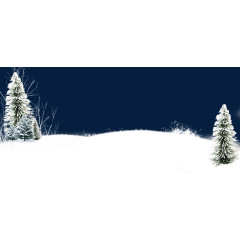 冬天雪地树木寒冷图案