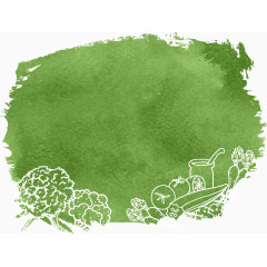 绿色水彩文本框