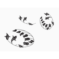 黑白康乃馨花纹1