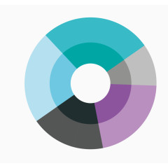 矢量ppt饼形图图表素材