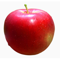 红苹果上的水珠