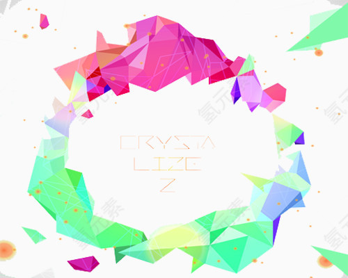 渐变幻彩几何元素背景图片