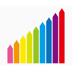 矢量扁平分类标题彩虹色