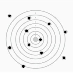 简约扁平射击打靶弹孔图案