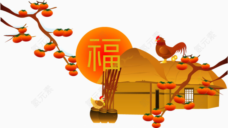 矢量鸡年新春