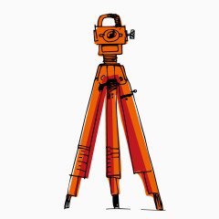 黄色建筑测绘仪