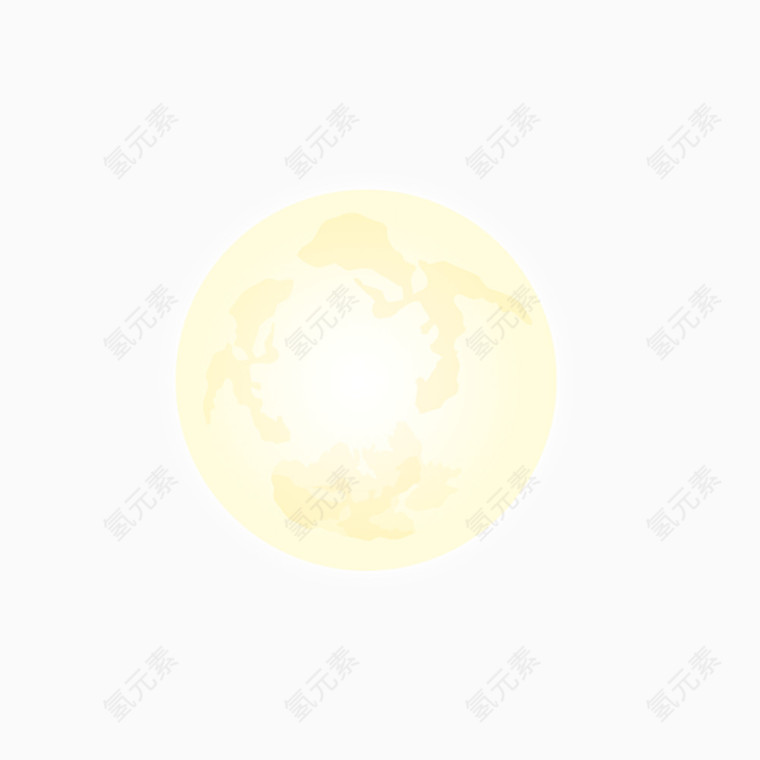 黄色月球图片素材
