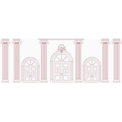 欧式建筑圆柱罗马柱门