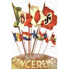 地球上飘荡的各国国旗