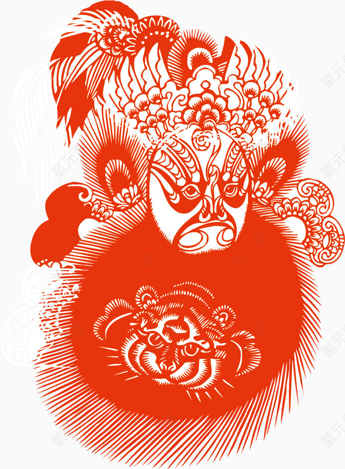 红色习俗剪纸