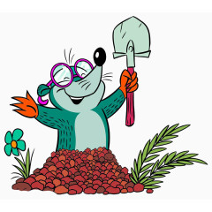 卡通打地鼠图片素材