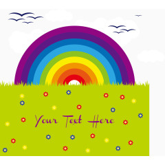 矢量可爱彩虹