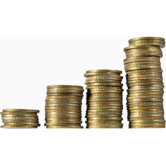 一摞美元硬币金灿灿