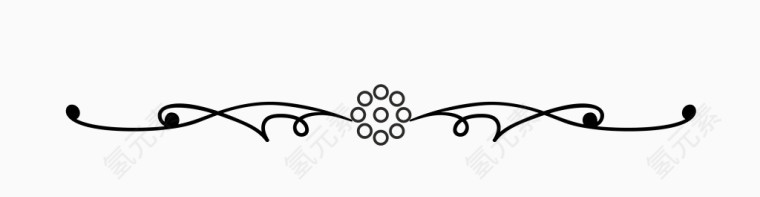 小花花纹装饰分割线