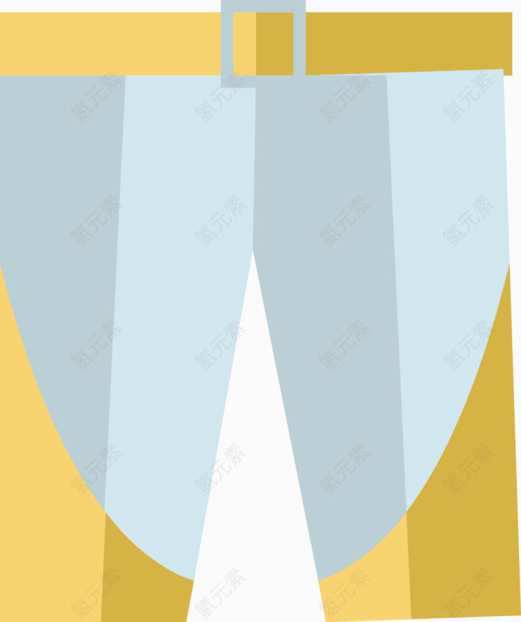 矢量扁平化工装裤