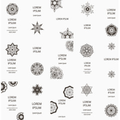 矢量多种花纹图案