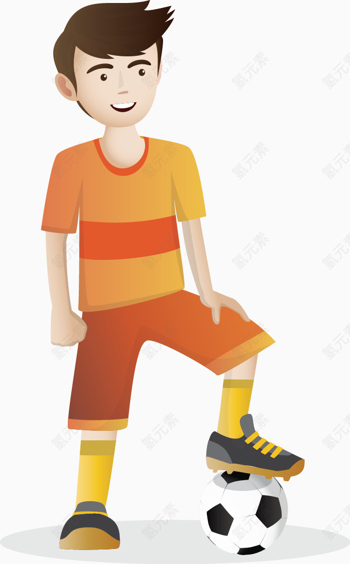 足球锻炼矢量插画素材