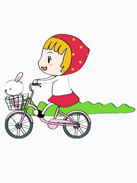 骑自行车的女孩