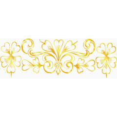 金黄色花纹横幅