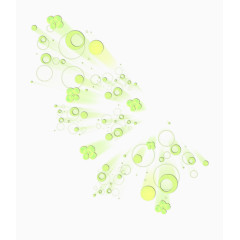 迸发的浅绿色气泡装饰图案