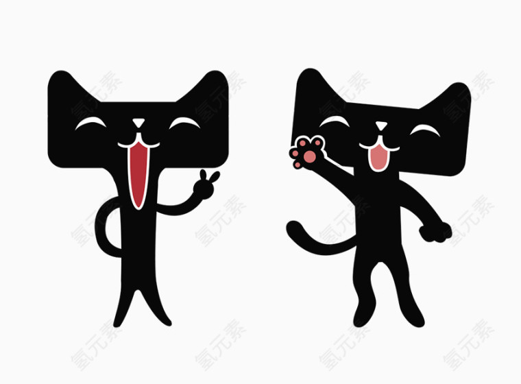 卡通天猫标志形象
