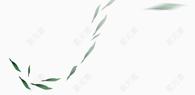 绿色茶叶装饰图案