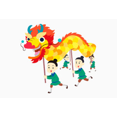 卡通舞龙