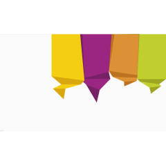 彩色标签矢量图