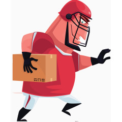 橄榄球运动员邮政快递服务