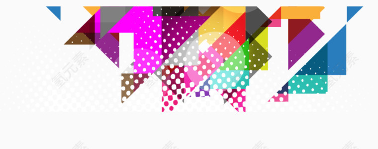 矢量插画不规则装饰边角彩色