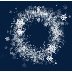 白色雪花圆环