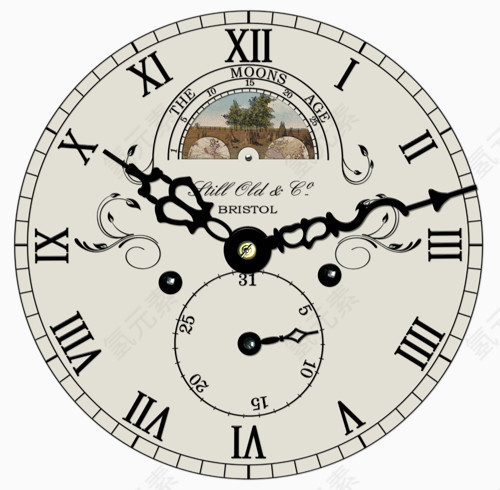复古宫廷罗马数字表盘