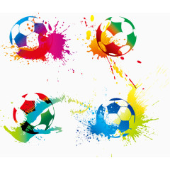 矢量足球运动色彩