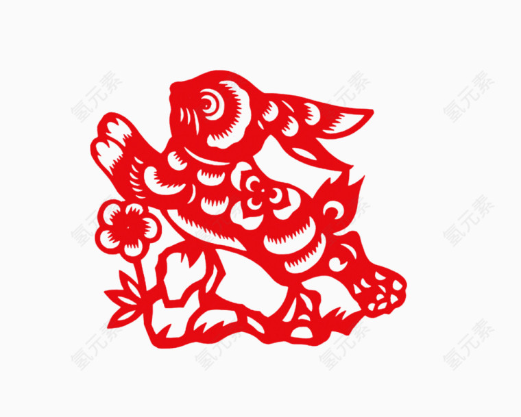 兔子窗花图片