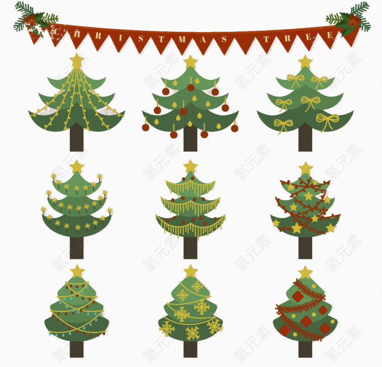 圣诞树矢量素材