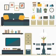 矢量手绘家居装修
