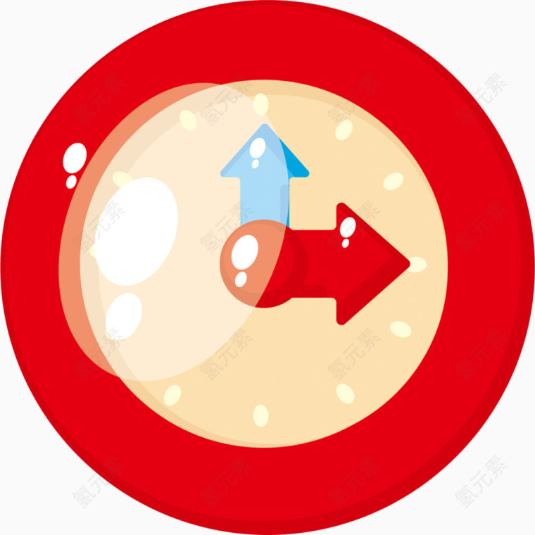 矢量红色指南针素材