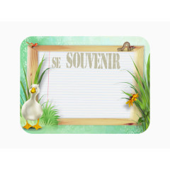 鸭子纸张植物促销标签图案