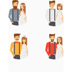 甜蜜情侣结婚照