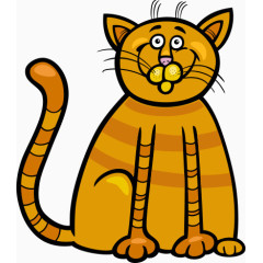 矢量可爱蹲坐猫咪