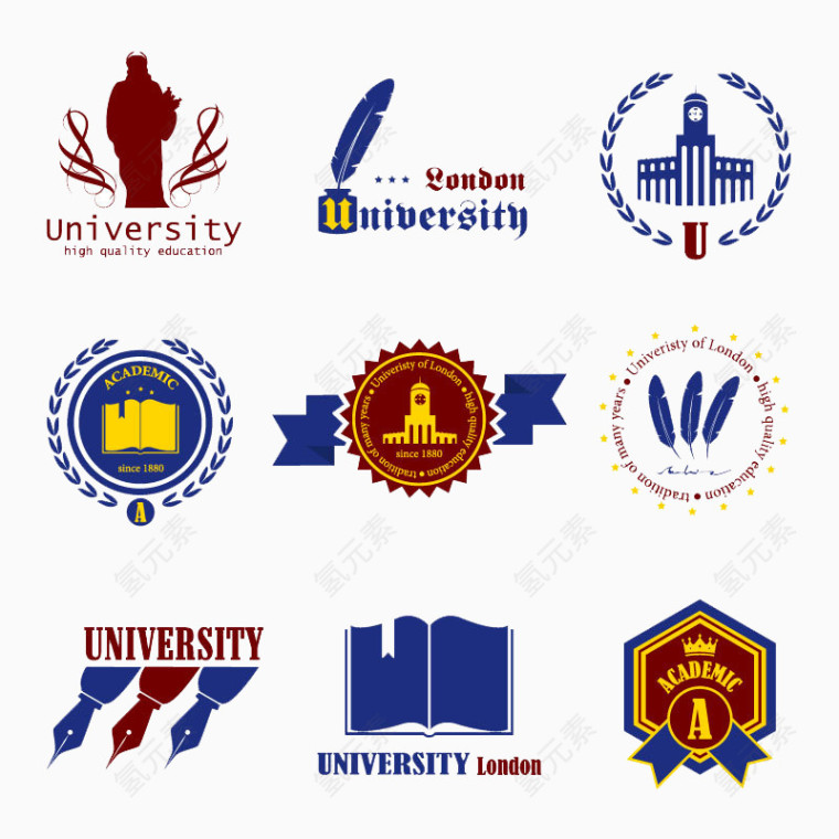 国外大学logo