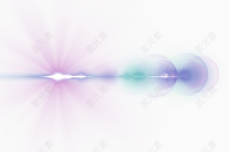 紫色清新光晕效果元素