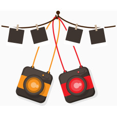 简约可爱相机矢量图