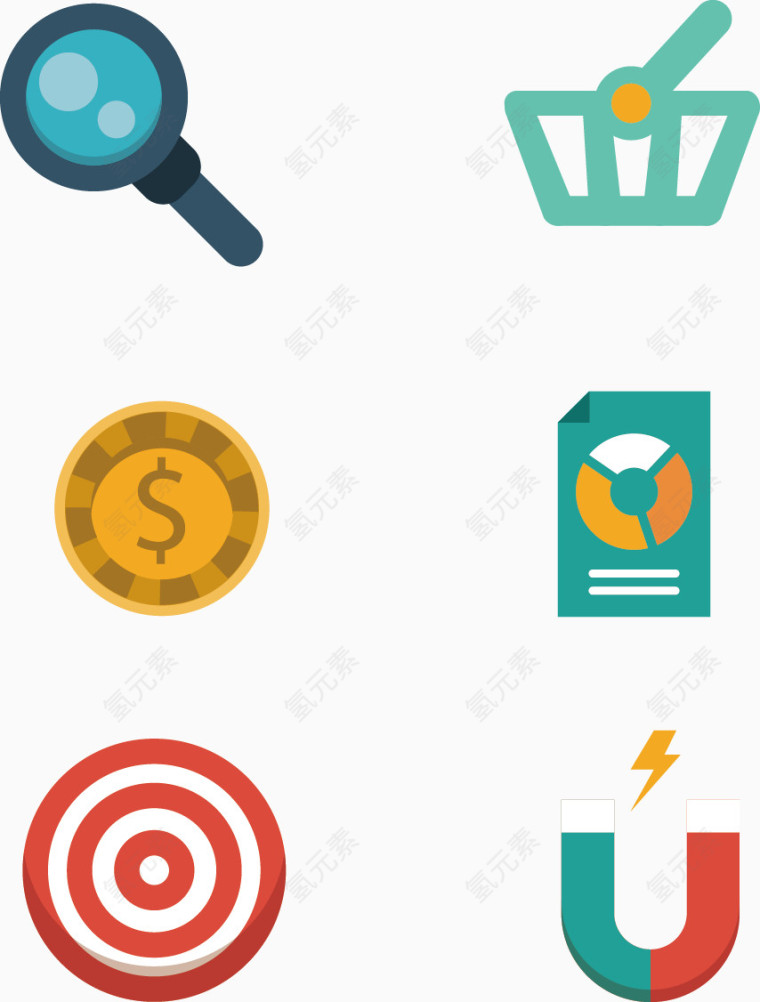 矢量手绘扁平图标